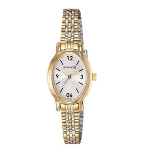 Sonata-8100BM01-WoMens-Silver-Dial-Silver-Gold-Stainless-Steel-Strap-Watch