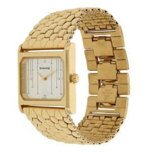 Sonata-8132YM01-WoMens-Silver-Dial-Golden-Stainless-Steel-Strap-Watch