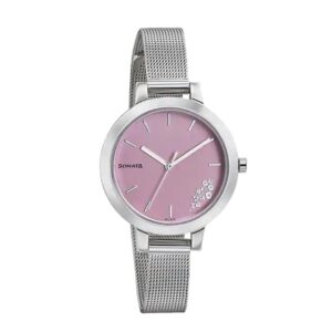 Sonata-8141SM12-WoMens-Pink-Dial-Silver-Stainless-Steel-Strap-Watch