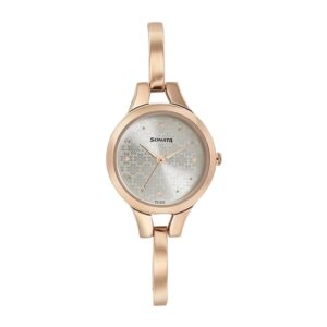 Sonata-8151WM04-WoMens-Blush-Silver-Dial-Rose-Gold-Stainless-Steel-Strap-Watch