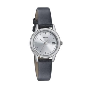 Sonata-8157SL01-WoMens-Essentials-Silver-Dial-Black-Leather-Strap-Watch