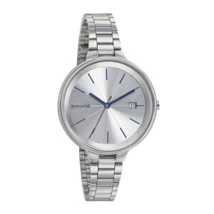 Sonata-8159SM01-WoMens-BusyBees-Silver-Dial-Silver-Stainless-Steel-Strap-Watch