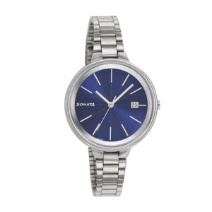 Sonata-8159SM02-WoMens-Blue-Dial-Silver-Stainless-Steel-Strap-Watch