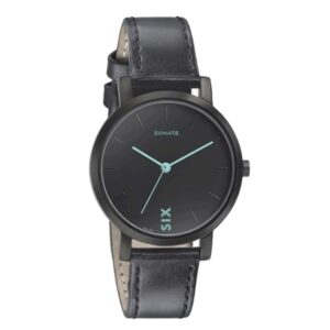 Sonata-8164NL01-WoMens-Black-Dial-Black-Leather-Strap-Watch