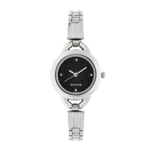 Sonata-87006SM02-WoMens-Black-Dial-Silver-Stainless-Steel-Strap-Watch