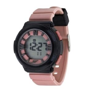 Sonata-87016PP07-WoMens-Grey-Dial-Pink-Plastic-Strap-Watch-Digital-Display