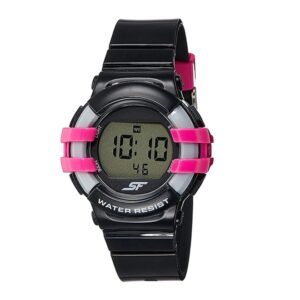 Sonata-87017PP01-WoMens-Black-Dial-Black-Plastic-Strap-Watch-Digital-Display