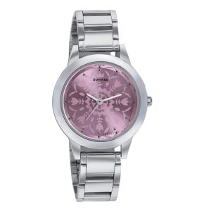 Sonata-87019SM04-WoMens-Pink-Dial-Silver-Stainless-Steel-Strap-Watch