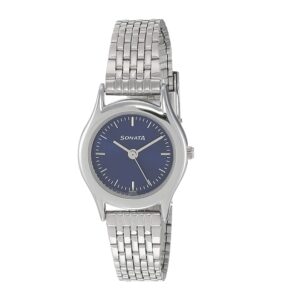 Sonata-87020SM01-WoMens-Essentials-Blue-Dial-Silver-Stainless-Steel-Strap-Watch