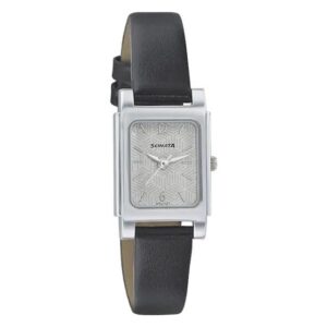 Sonata-87021SL03-WoMens-Essentials-Grey-Dial-Black-Leather-Strap-Watch