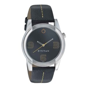 Titan-1584SL01-Men-s-WatchWhite-Dial-Black-Leather-Strap-Watch