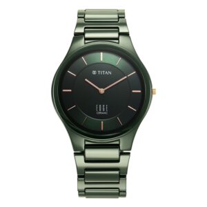 Titan-1696QC06-Edge-Ceramic-Quartz-Analog-Green-Strap-Watch-for-Men