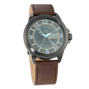 Titan-1701QL04-Men-s-WatchGrey-Dial-Brown-Leather-Strap-Watch