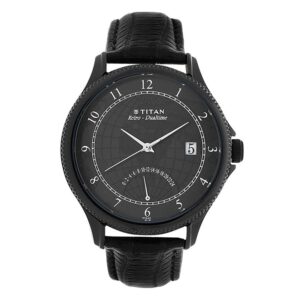Titan-1704NL01-Men-s-WatchBlack-Dial-Black-Leather-Strap-Watch