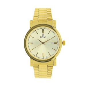 Titan-1712YM03-Men-s-WatchChampagne-Dial-Gold-Stainless-Steel-Strap-Watch