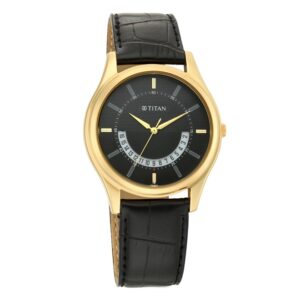 Titan-1713YL01-Men-s-WatchBlack-Dial-Black-Leather-Strap-Watch