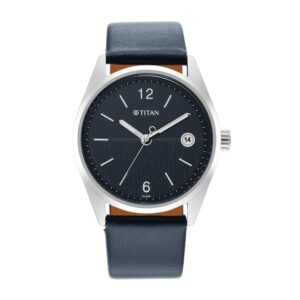 Titan-1729SL06-Men-s-WatchBlue-Dial-Black-Leather-Strap-Watch