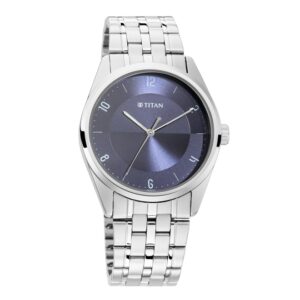 Titan-1729SM05-Men-s-WatchBlue-Dial-Silver-Stainless-Steel-Strap-Watch