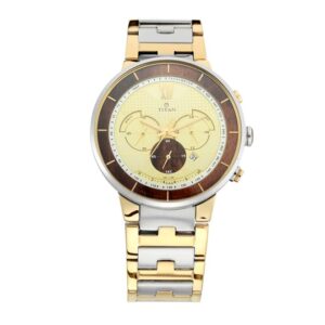 Titan-1786BM01-Men-s-WatchChampagne-Dial-Silver-Gold-Stainless-Steel-Strap-Watch