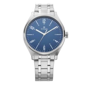 Titan-1802SM02-Men-s-WatchBlue-Dial-Silver-Stainless-Steel-Strap-Watch