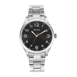 Titan-1802SM04-Men-s-WatchBlack-Dial-Silver-Stainless-Steel-Strap-Watch