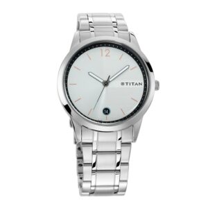 Titan-1806SM01-Men-s-WatchWhite-Dial-Silver-Stainless-Steel-Strap-Watch
