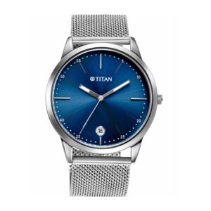 Titan-1806SM04-Men-s-WatchBlue-Dial-Silver-Stainless-Steel-Strap-Watch