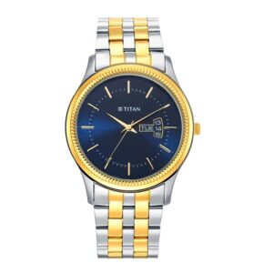 Titan-1824BM03-Mens-Karishma-Watch-with-Blue-Dial-Two-Toned-Stainless-Steel-Band