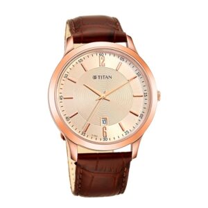 Titan-1825WL02-Mens-Watch-with-Rose-Gold-Dial-Brown-Leather-Band