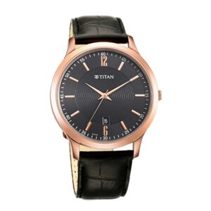 Titan-1825WL03-Men-s-WatchBlack-Dial-Black-Leather-Strap-Watch