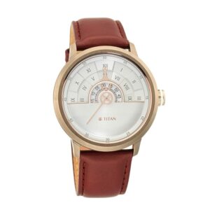 Titan-1828QL02-Mens-Grandmaster-Watch-with-White-Dial-Brown-Leather-Band