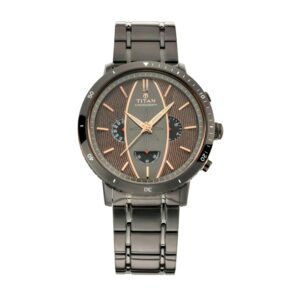 Titan-1832KM01-Men-s-WatchBlack-Dial-Black-Stainless-Steel-Strap-Watch