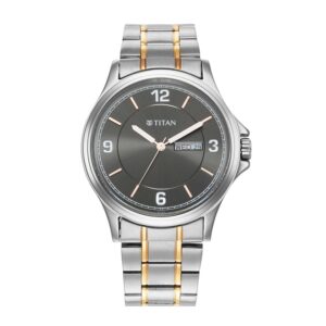Titan-1870KM02-Mens-Watch-Blue-Dial-Silver-Stainless-Steel-Strap-Watch-
