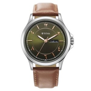 Titan-1870SL08-Marhaba-Collection-Arabic-Green-Dial-Brown-Leather-Strap-Watch-for-Men