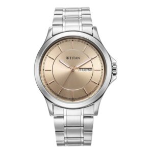 Titan-1870SM03-Beige-Dial-Silver-Metal-Strap-Watch-for-Men