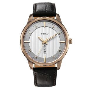 Titan-1875QL01-Regalia-Opulent-White-Dial-Analog-Watch-for-Men-With-Brown-Leather-Strap