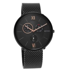 Titan-1877NM01-Mens-Slim-Watch-with-Black-Dial-Black-Stainless-steel-Band