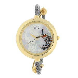 Titan-2532BM01-WoMens-Watch-Raga-White-Dial-Silver-Stainless-Steel-Strap-Watch-