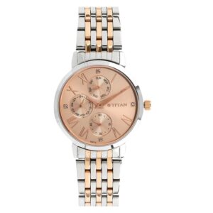Titan-2569KM02-WoMens-Watch-Rose-Gold-Dial-Silver-Rose-Gold-Stainless-Steel-Strap-Watch-