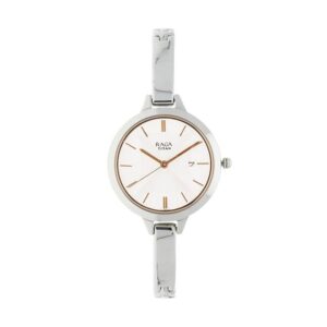 Titan-2578SM02-WoMens-Watch-Raga-White-Dial-Silver-Stainless-Steel-Strap-Watch-