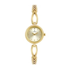 Titan-2601YM02-WoMens-Watch-Champagne-Dial-Gold-Stainless-Steel-Strap-Watch-