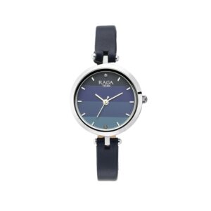 Titan-2606SL02-WoMens-Watch-Blue-Dial-Black-Leather-Strap-Watch-