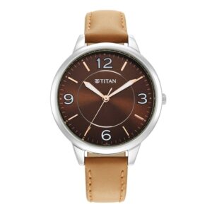 Titan-2617SL03-WoMens-Watch-Brown-Dial-Brown-Leather-Strap-Watch-