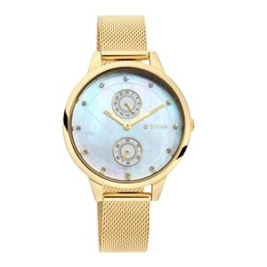 Titan-2617YM02-WoMens-Watch-White-Dial-Rose-Gold-Stainless-Steel-Strap-Watch-