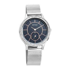 Titan-2634SM01-WoMens-Watch-Black-Dial-Silver-Stainless-Steel-Strap-Watch-