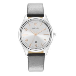 Titan-2639SL11-WoMens-Watch-Silver-Dial-Black-Leather-Strap-Watch-