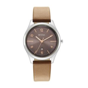 Titan-2639SL12-WoMens-Watch-Brown-Dial-Brown-Leather-Strap-Watch-