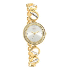 Titan-2643BM01-WoMens-Watch-Raga-Silver-Dial-Gold-Stainless-Steel-Strap-Watch-