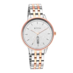 Titan-2648KM01-WoMens-Watch-Silver-Dial-Silver-Rose-Gold-Stainless-Steel-Strap-Watch-