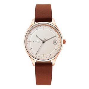 Titan-2649WL01-WoMens-Watch-White-Dial-Brown-Leather-Strap-Watch-